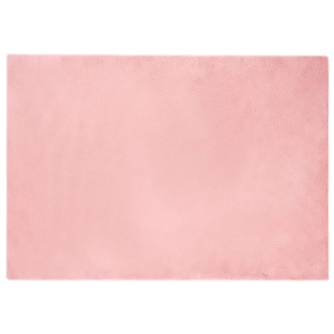 vidaXL - Antislip - vloerkleed - van - imitatie - konijnenbont - OLITE - Roze