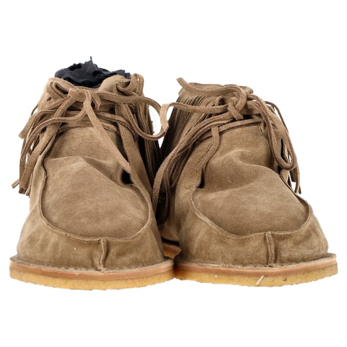 Saint Laurent Nino Franje Enkelboots in Bruin Suède