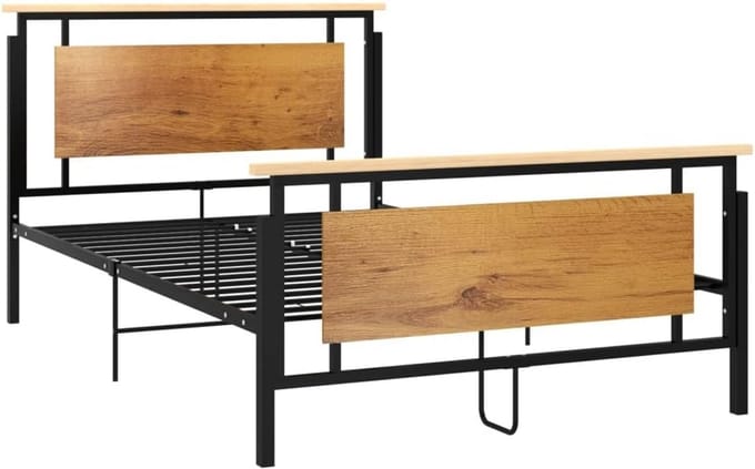 Tweepersoons Metalen Bedframe 120x200 cm met Stevige Lattenbodem