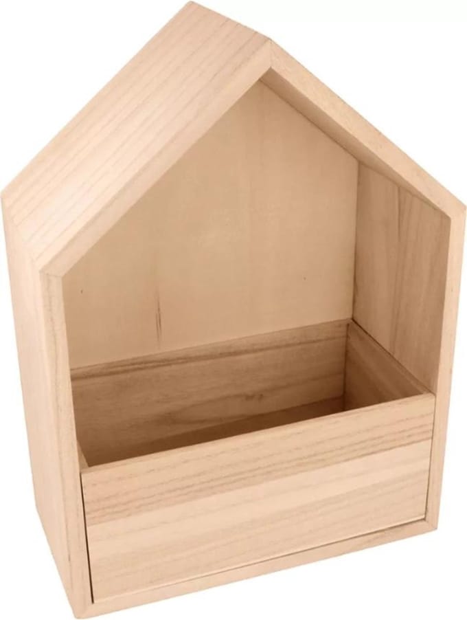 (Kalender)huis met lade (open)
