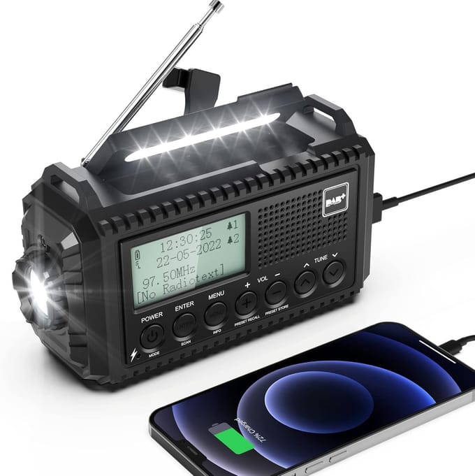 MKSS® Bouwradio met Accu - Noodradio - DAB