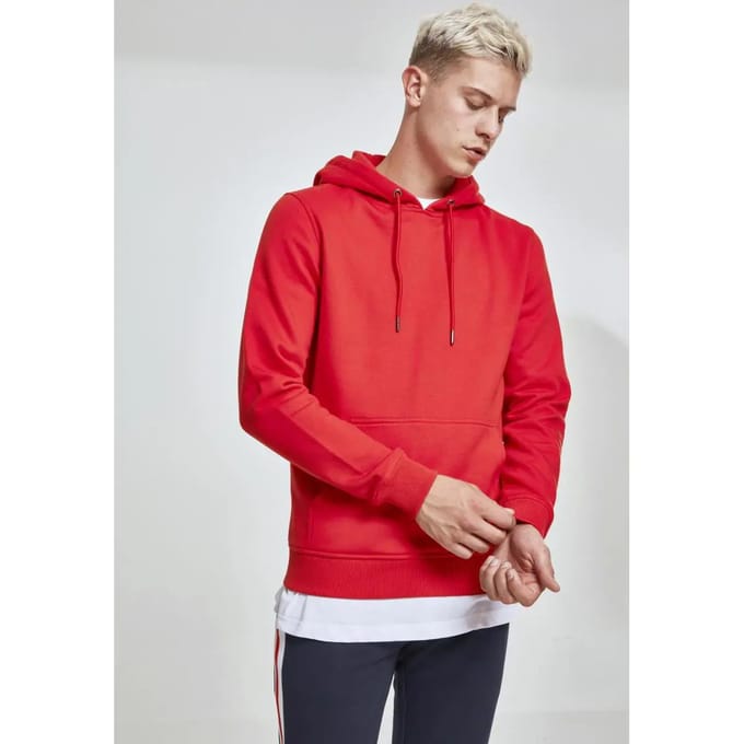 Urban Classics - Basic Sweat Hoodie/trui - S - Bordeaux rood