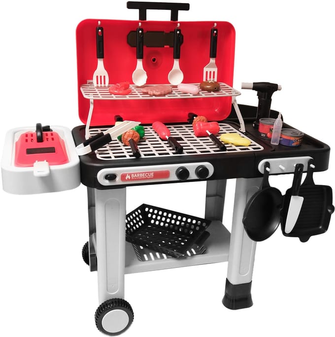 Zoem - Speelgoed BBQ - Barbecue - Stoom - Verlichting - 35 accessoires