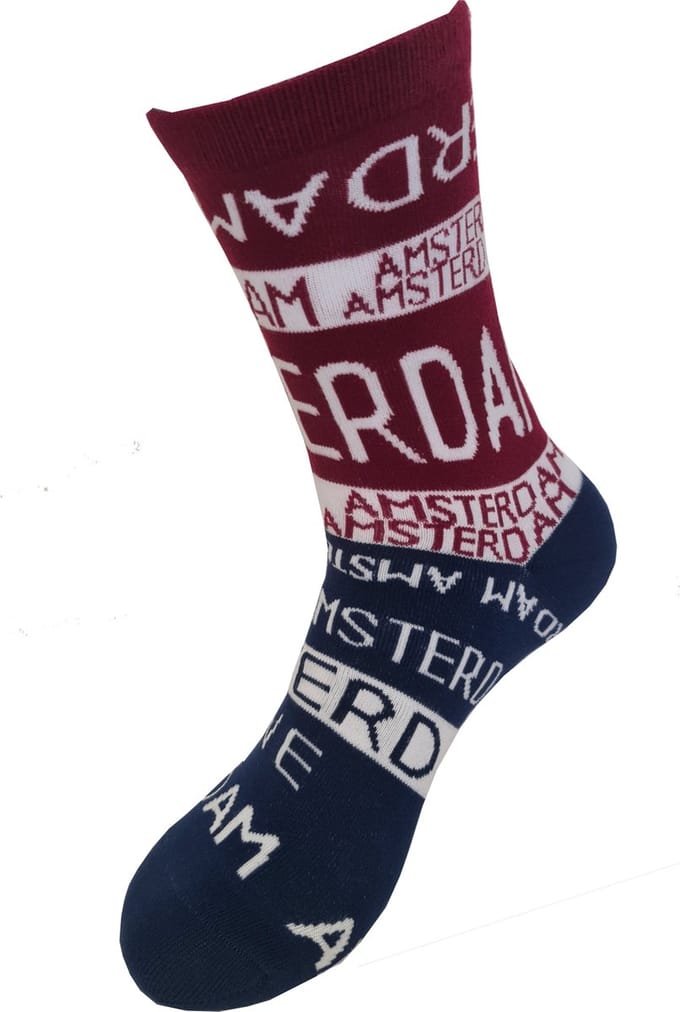 Robin Ruth - Amsterdam - Rood/blauw - Dames sok - Maat 36-42