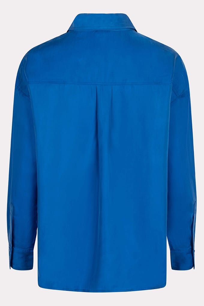 EsQualo Blouse Oversized Cupro Blue Größe: 36 | Business hemden Outlet | Damen | Blau