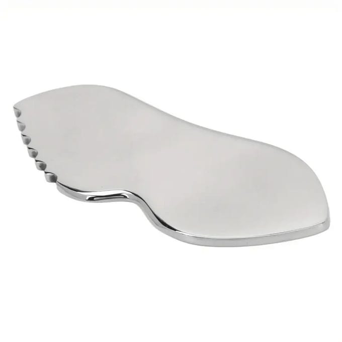 Gua Sha Schraper RVS - Gezichtsmassage, Lymfedrainage & Anti Cellulitis - Fascia Tool - Kasey