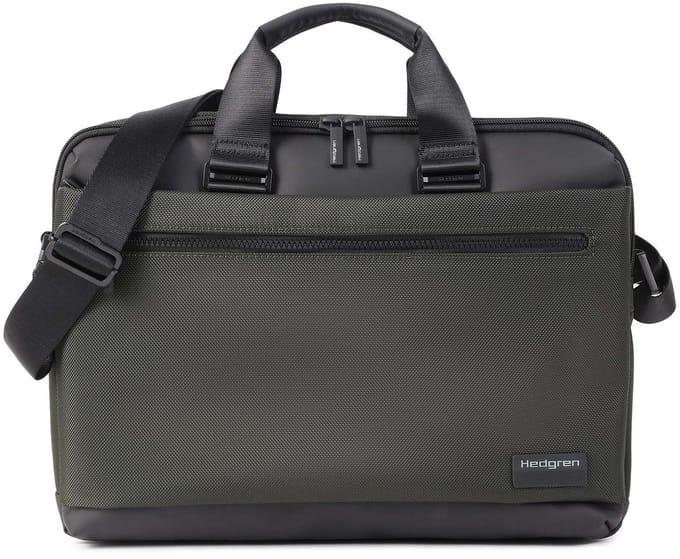 Hedgren schoudertas handtas met laptopvak Byte 2 Compartement Briefcase 15,6'' RFID Deep Depths donkergroen