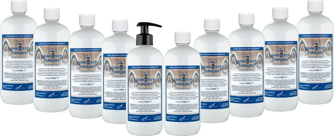 Handzeep Hamam 1 liter - met gratis pomp - set van 10 stuks - Voordeelverpakking