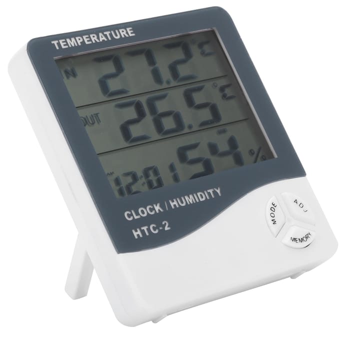 Thermometer Hygrometer Binnen Buiten Temperatuur Vochtigheid Meter Gauge Meetinstrumenten gray