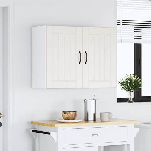 vidaXL - Keukenbovenkast - Lucca - bewerkt - hout - wit