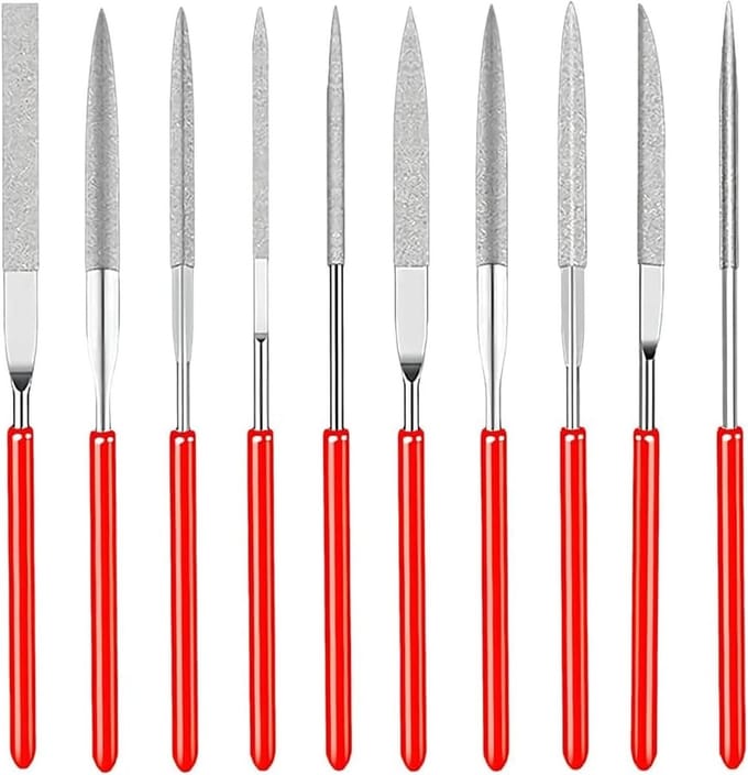 Set van 10 Mini Diamant Vijlensets van 2 x 100mm voor Hout, Sieraden, Metaal en Plastic Bewerking