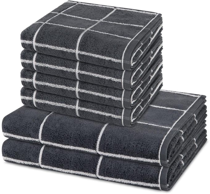 Ross Sonstiges 4 X handdoek 2 X douchehanddoek - in set 6 pack Sensual Skin Karo