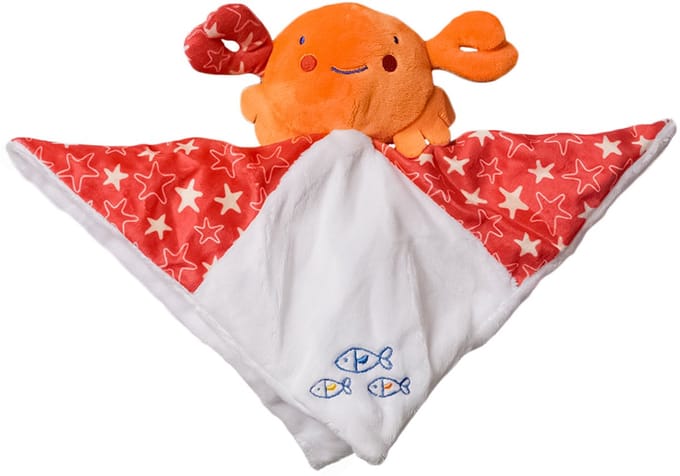 Speelgoedtopdeals - Pluche Knuffeldoekje Kasper Krab - 23 cm