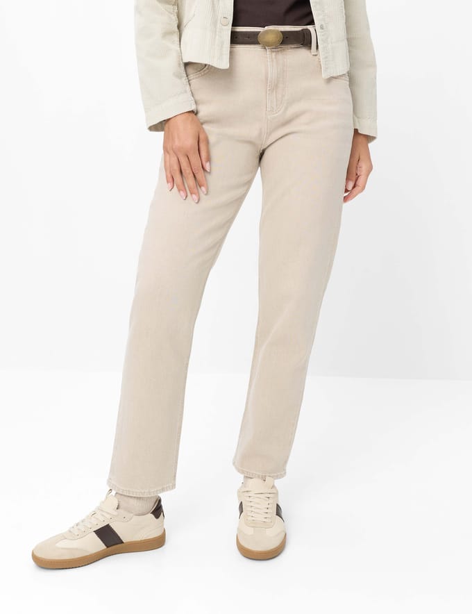 Brax Dames Jeans  Style MADISON S DESERT, denim lichtbeige, maat 46