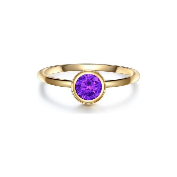 Glanzstücke München Dames-Damesring 925 Zilver Kleur steen 48 Lila 32021178