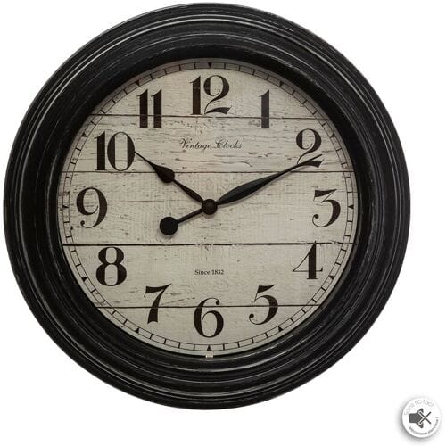 Wandklok - Klok landelijk - rustiek - 29cm