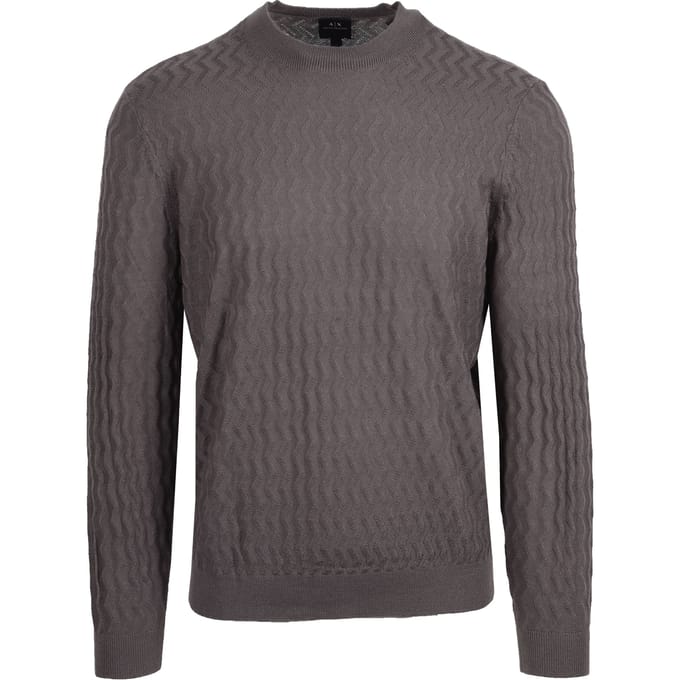 Armani Exchange Crew Neck Knitwear Grey