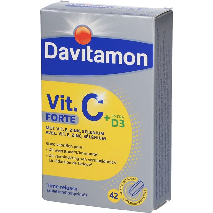 Davitamon Vitamine C Forte Time Release 42 Gecomprimeerde tabletten