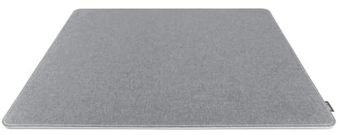 Desk Pad gerecycled PET + PP, lichtgrijs / zwart, 60 x 45 cm