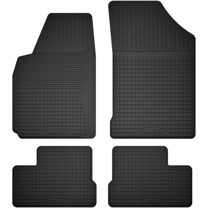 Wielganizator BasicProtect Serie - Rubber Auto Vloermatten - 1,5 cm Rant - 4 Stuks
