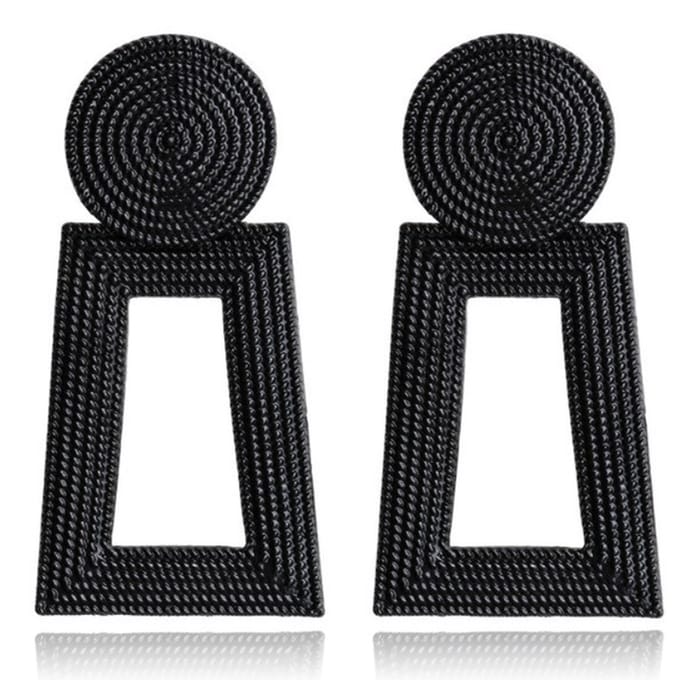 Vintage Oorhangers Cilla - Black