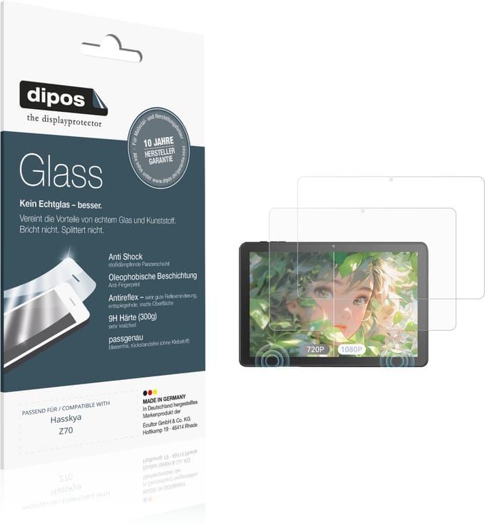 dipos – 2x Matte Pantserfolie geschikt voor Hasskya Z70 | 9H Screenprotector