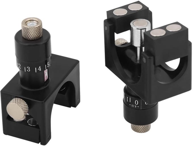 Allecto - Schaafmachine Blade Plaatsingsmeter - Micro-verstelbare Magneet - Perfecte Uitlijning - Houtbewerking - Efficiënte Installatie - Geschikt...