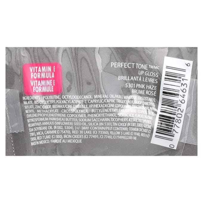 Perfecte Tint, Lipgloss, 5301 Pink Haze, 11.8ml(0.4 fl oz) white