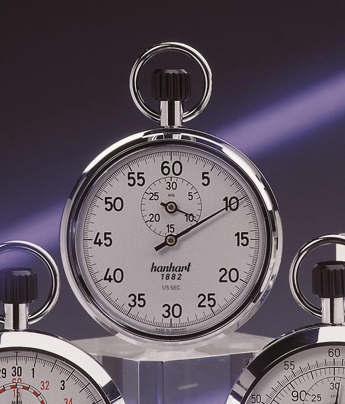 Hanhart stopwatch mechanisch 112.0101-00 - 1/5 sec - 30 min.