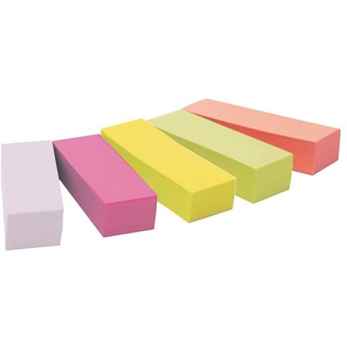 Markeerstrook Post-it 670 15x50mm papier assorti 5x100vel
