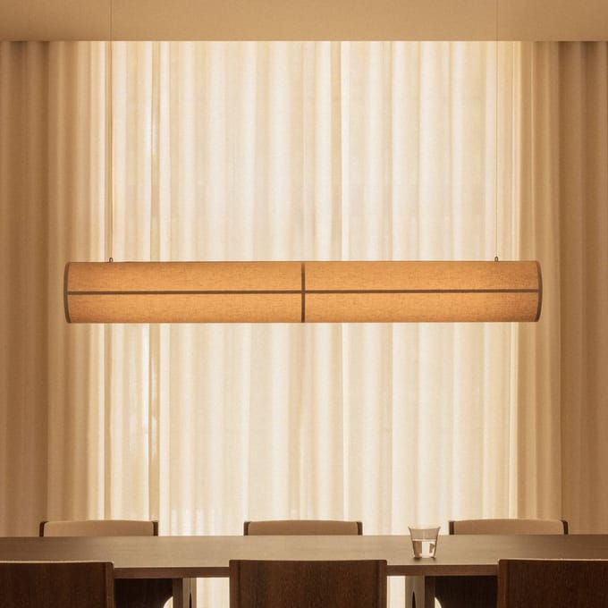 Audo Copenhagen Audo hanglamp Hashira Linear, naturel, lengte 140 cm