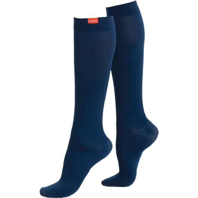 Vochtafvoerende nylon 15-20 mmhg compressiesokken - Marine