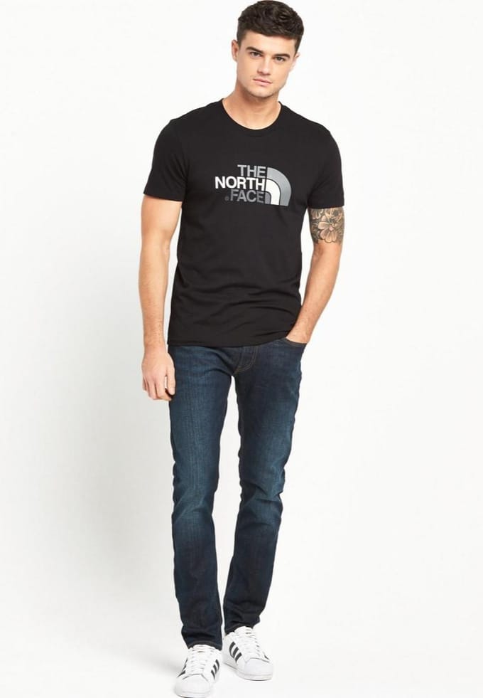 The North Face Heren T Shirt SS Easy Tee Zwart