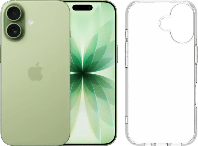 Apple iPhone 17 256GB Groen + BlueBuilt Protective Back Cover Transparant