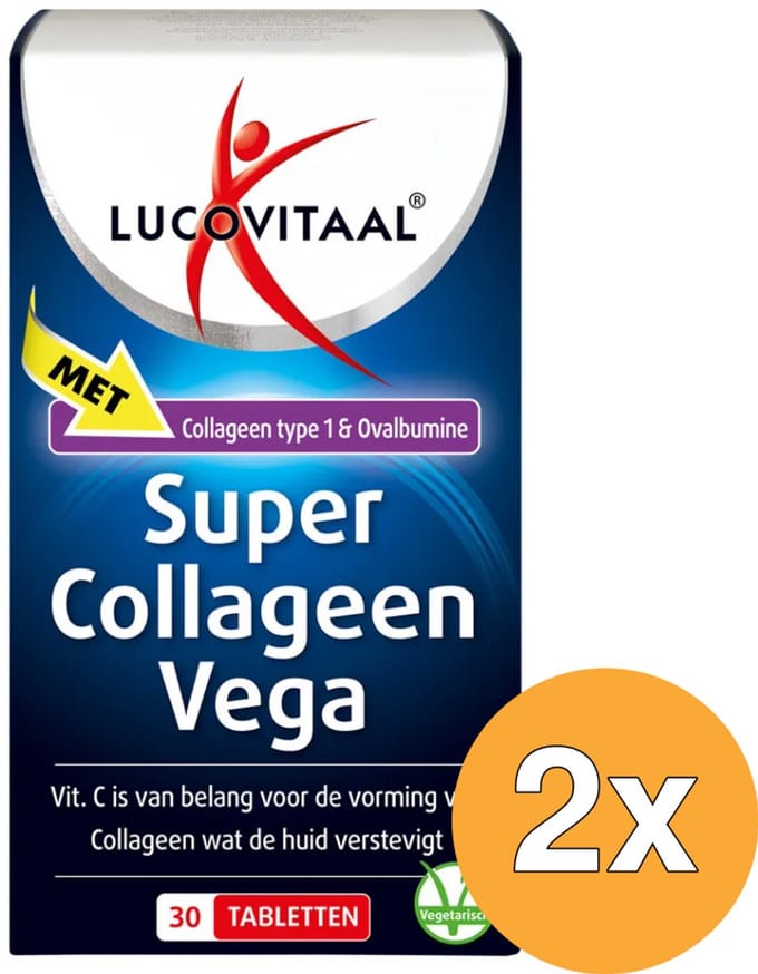 2x Lucovitaal Super Collageen Vega (30 tabletten)