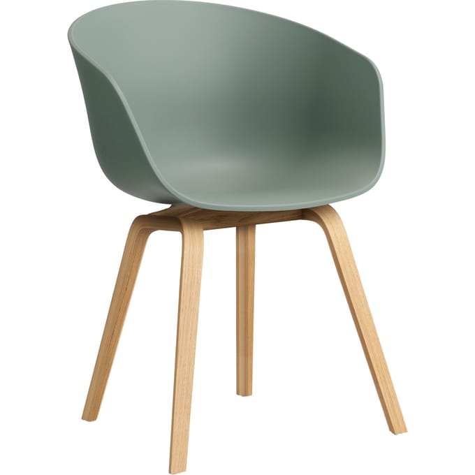 HAY About A Chair AAC 22 - fall green 2.0 - lak op waterbasis - Standaard glijders kunststof