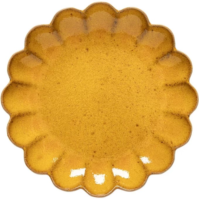 Costa Nova Marrakes servies aardewerk gebaksbord 19 cm komijngeel