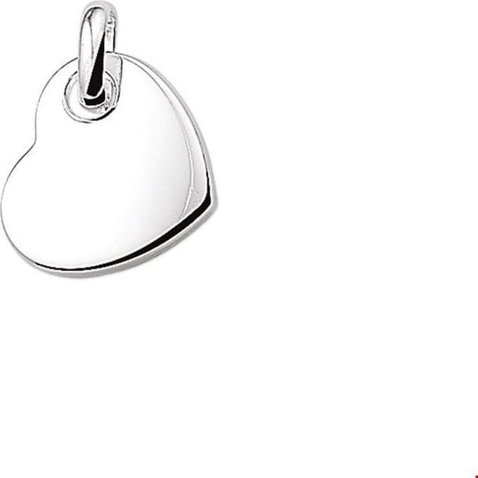 hanger hart zilver gerhodineerd