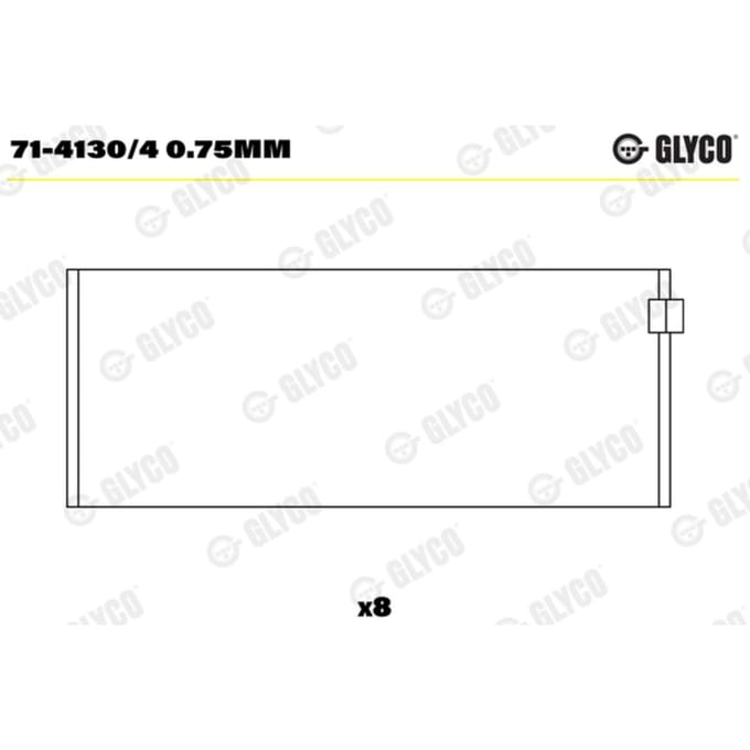 Drijfstanglager GLYCO 71-4130/4 0,75mm