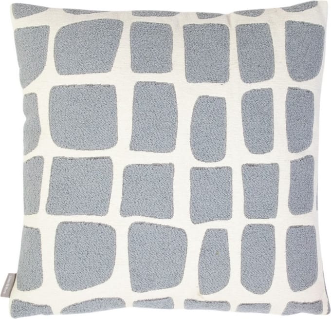 Doby chenille jaquard kussen lichtgrijs 45x45cm