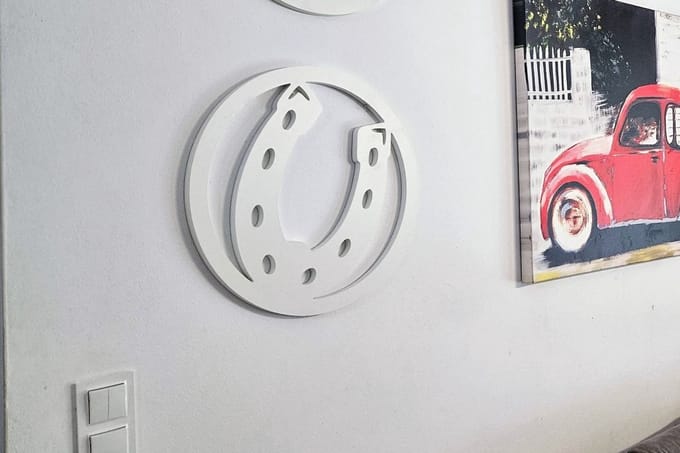Moliland - Decoratieve Hoefijzer - Geluk - MDF - Wit