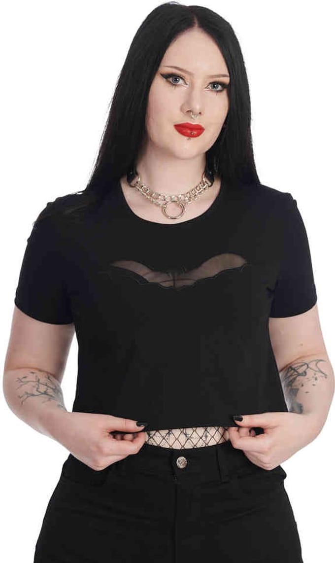 Banned - Dreamology Crop top - 2XL - Zwart