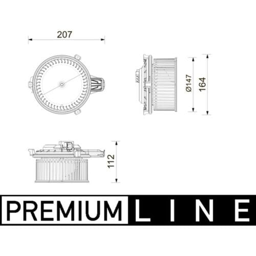 Bbinnenventilator MAHLE AB 443 000P