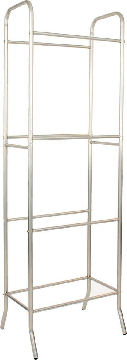 V-Part Krattenrek - Grijs - Metaal - 4 kratten - 160 cm Hoog