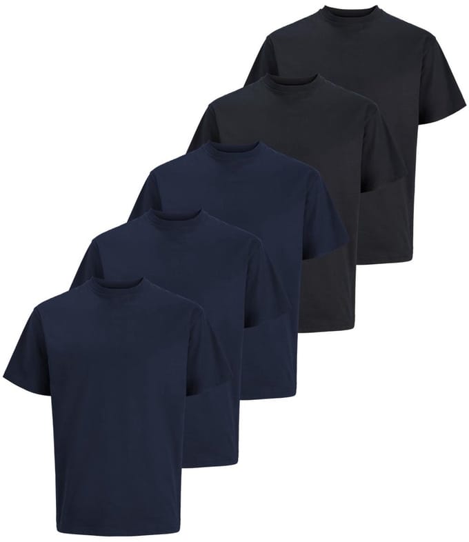 Jack & Jones Heren t-shirt 5 pack Relaxed