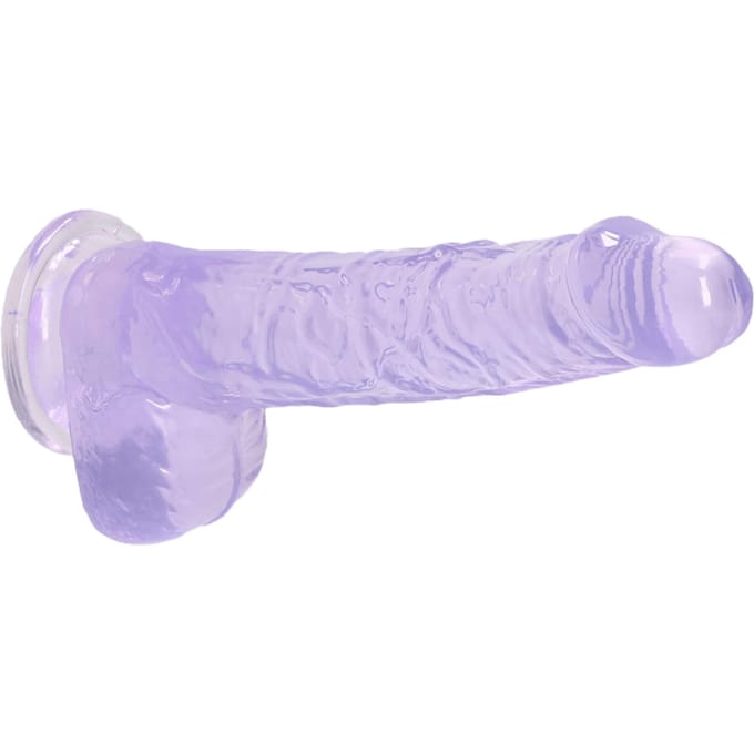 6" / 15 cm Realistic Dildo With Balls - Purple