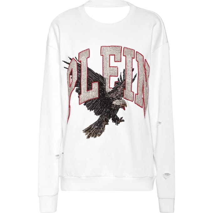 Open Back Roundneck Sweatshirt Plein Eagle