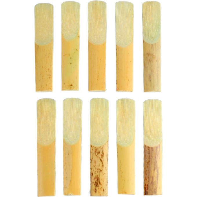 10 Stuks Saxofoon Eb Klarinet Rieten Sterkte 2 Robuust Professioneel Sax Eb Klarinet Riet Set Hout beige