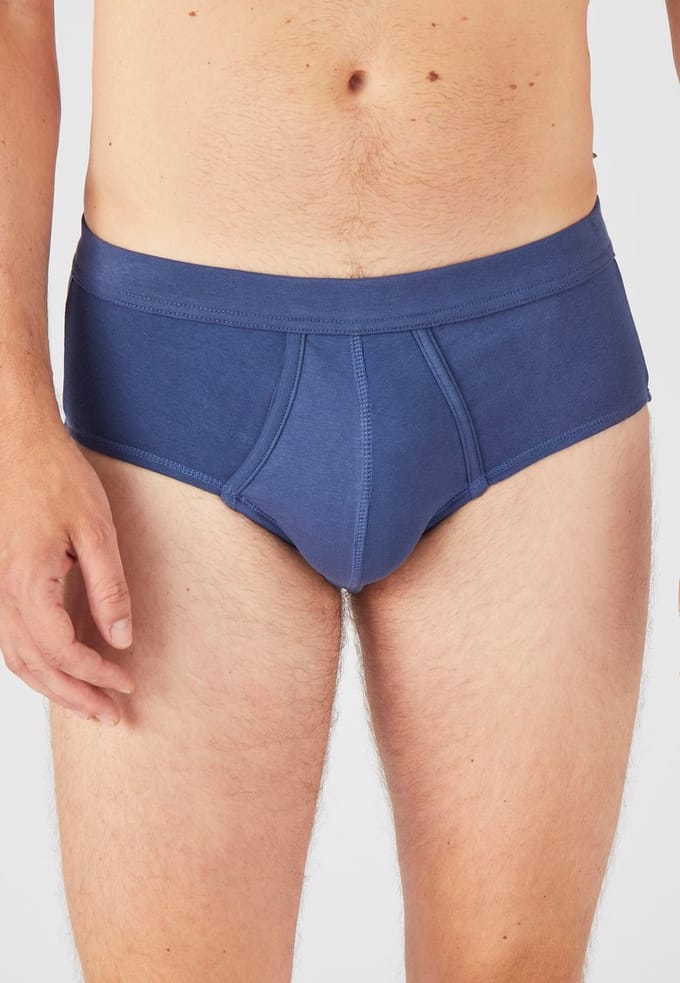 Damart - Set van 3 open slips - Heren - Blauw - (78-85) S