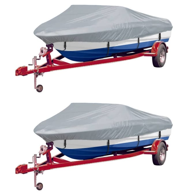 vidaXL - Boothoezen - 2 - st - 488-564x239 - cm - grijs
